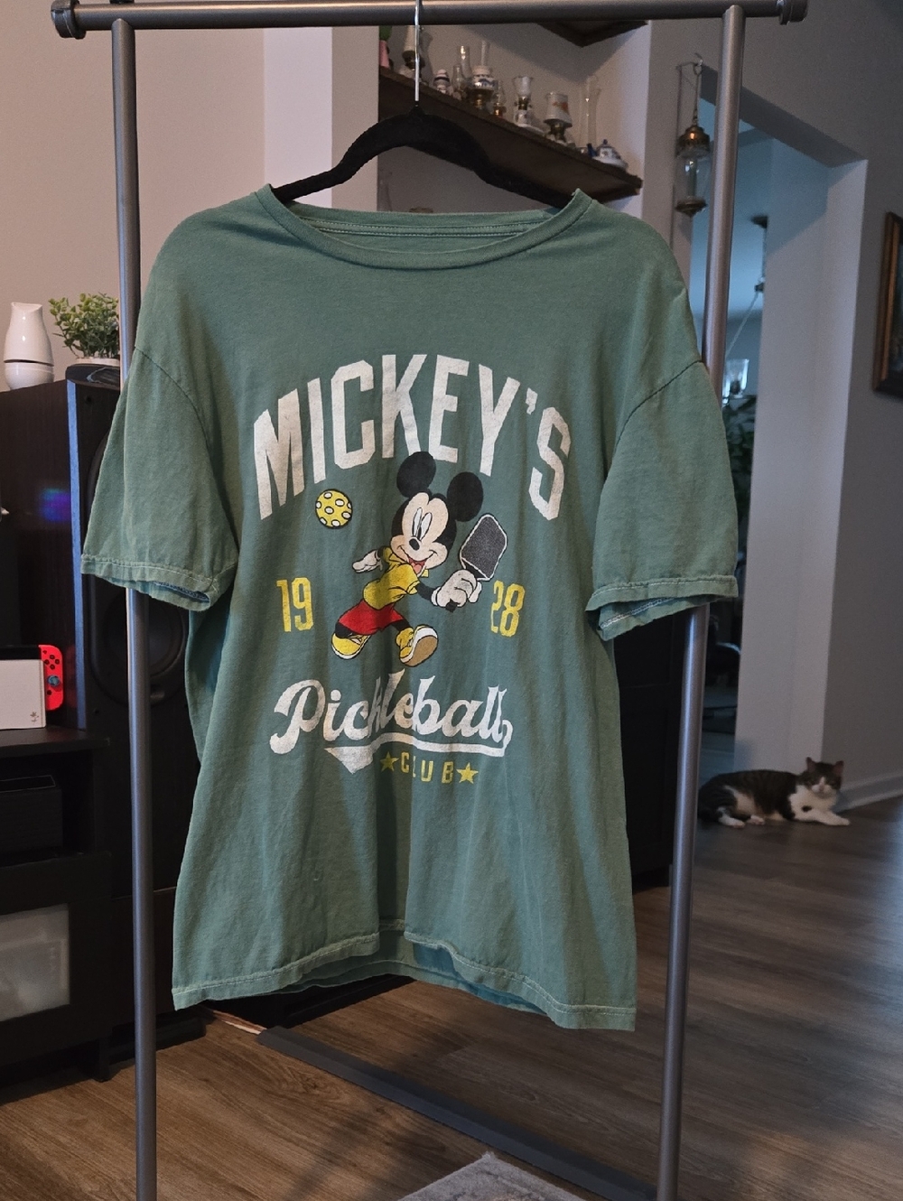 Disney Green Mickey Pickleball Club Short Sleeve Tee